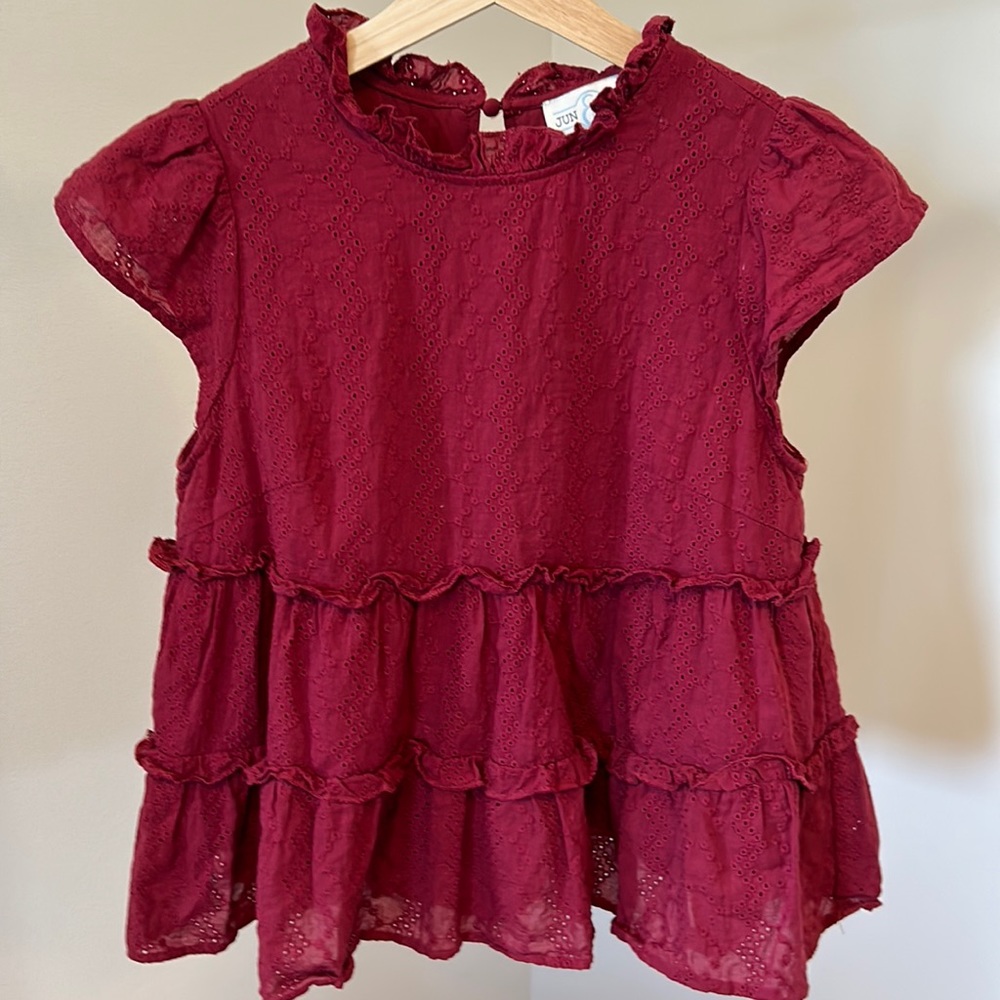 Jun & Ivy Eyelet Babydoll Top